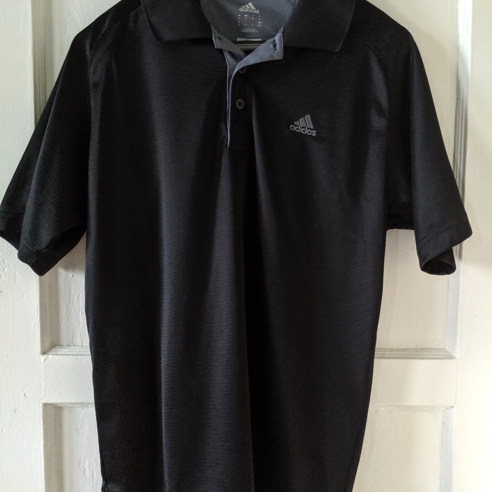 Black Adidas climateLite polo